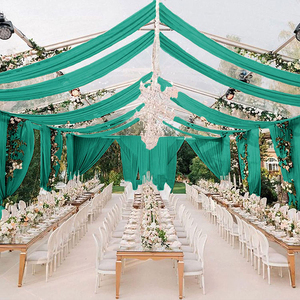 Exquisite Detailing Chiffon Ceiling Drape <b>Curtains</b> <b>for</b> Weddings and Events CE Certified Design - Product Image 2
