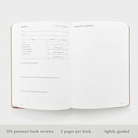 Carnet en cuir rose personnalisé avec impression, couverture rigide, reliure, format A5, suivi de lecture, agenda quotidien, coffret cadeau
