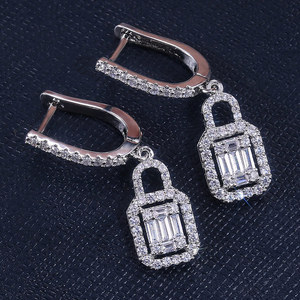 Orecchini Pendenti Concentrici da Donna, Orecchini Geometrici Scintillanti, Gioielli alla Moda per Feste e Uso Quotidiano - Product Image 3