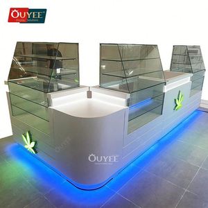 Tienda de cigarrillos al por menor Gabinetes Vitrina Luz de vidrio Tienda de humo Tabaco Soporte de exhibición de pared Estantes de montaje de tienda de tabaco personalizados - Product Image 5