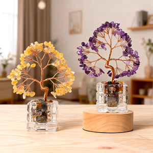 Árbol de Dinero de Cristal Curativo Mágico, Citrino, Amatista, Cuarzo Rosa, para Decoración del Hogar, Precio al por Mayor - Product Image 1