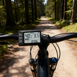 Velocímetro Digital con Pantalla LCD Impermeable, <span class=keywords><strong>Ciclocomputador</strong></span> para Bicicleta de Carretera y MTB, Odómetro, Compatibilidad de Voltaje 24V-60V, Certificado CE - Product Image 1