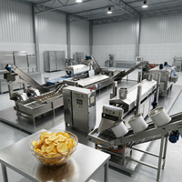 Complete productielijn voor aardappelchips van aardappelintake tot eindverpakking, volautomatische verwerkingsinstallatie