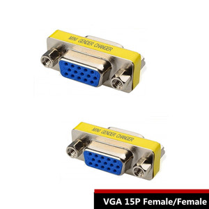 Vga 15p Male/Male Mini Gender Changer <b>Adapter</b> Zinc Alloy <b>Plug</b> In Connector - Product Image 4