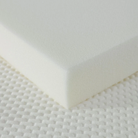 Surmatelas en mousse à mémoire de forme pure de 2 pouces Couverture en bambou blanc Couvre-matelas viscoélastique portable antistatique à rebond lent