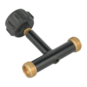 Base de réservoir de <span class=keywords><strong>gaz</strong></span> <span class=keywords><strong>en</strong></span> laiton noir <span class=keywords><strong>T</strong></span>é de tuyau de camp Surface lisse Connecteur <span class=keywords><strong>en</strong></span> <span class=keywords><strong>T</strong></span>-Deux raccords mâles <span class=keywords><strong>en</strong></span> vrac pour réservoir - Product Image 2