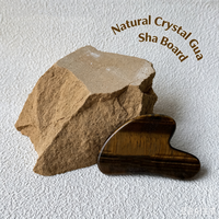 Planche de Gua Sha en Cristal Naturel Mélangé, Forme Cœur, Quartz Rose, Jade, Œil de Tigre, Outil de Massage Facial Gua Sha pour Soins de la Peau et Spa
