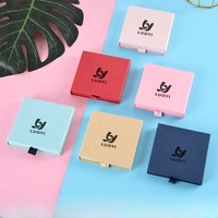 Boîte à bijoux de luxe en carton recyclable de 1,7 cm de hauteur, style tiroir avec éponge, pour bracelet et jonc, emballage cadeau, finition brillante ou mate