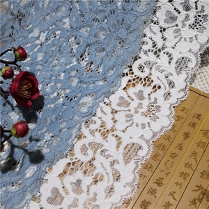 Sang Trọng Chiều Rộng 20.5Cm Thanh Lịch <span class=keywords><strong>Nylon</strong></span> Spandex Organza Đàn Hồi Ren Hoa Rộng Co Giãn Ren Trim Cho Phụ Nữ Đồ Lót Áo Ngực - Product Image 6