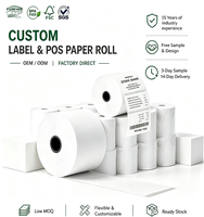 Rouleau de papier thermique anti-décoloration sans BPA pour machine à tickets