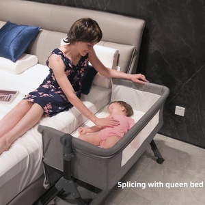 Bé đầu giường ngủ du lịch di động bé bassinet cot/có thể tháo rời bé cái nôi đầu giường cũi với màn chống muỗi và nệm - Product Image 6