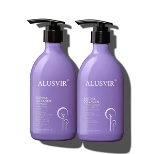 Natürliches veganes Sulfat Parabe freies Biotin Collagen Shampoo & Conditioner Set Verdickung für Haarausfall und schnelles Haar wachstum