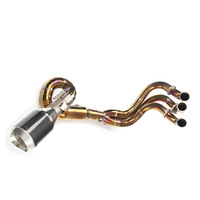 Untuk Yamaha MT-09 2014-2020 Sistem Knalpot Motor Bahan Stainless Steel 304 Pipa Knalpot
