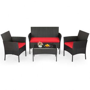 Ensemble de canapé d'extérieur 2 places en rotin PE résistant aux intempéries avec coussins pour balcon, faible MOQ - Product Image 6