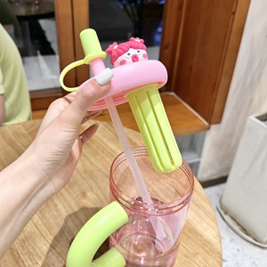 Large Capacity 900ml Portable Sippy Plastic Water Tumbler Cup with Long Flower <strong>Tea</strong> <strong>Infuser</strong> <strong>for</strong> Children - Product Image 3