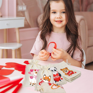 ถุงผ้าลินินขนาด12*15ซม. กำหนดเองสำหรับวันวาเลนไทน์ - Product Image 4