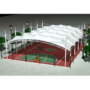 天蓋屋根テントPVDFスタジアムバスケットボールサッカープールテニスパデルコート屋根中国工場設計 - Product Image 1