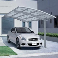 Abri de voiture moderne en aluminium, auvent de garage, carport, matériau de toiture pare-soleil, vente de carports métalliques