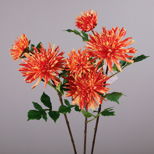 Fleur artificielle en soie Dahlia Pinnata à 2 têtes, toucher réel, tige de 74 cm, pour bouquet de mariage, décoration intérieure, table de fête, photographie - Product Image 3