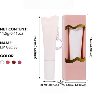 Silicone Squeeze <b>Lip</b> Balm Tubes Empty SoftLip Oil Lipgloss <b>Lip</b> Gloss Tube Plastic Applicator - Product Image 2