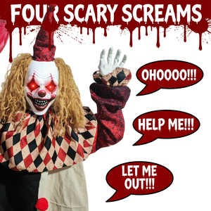 Oferta 2026: Accesorios Animatrónicos <span class=keywords><strong>de</strong></span> Halloween, Payaso Colgante del Joker con Ojos Brillantes para Decoración <span class=keywords><strong>de</strong></span> Halloween - Product Image 5