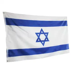 Bandeira grande personalizada de Israel, bandeira de mesa para o Dia Nacional de Israel, bandeira de promoção de Israel de fábrica na China