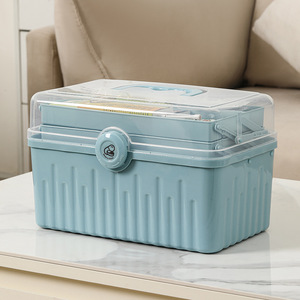 رف تخزين أدوية محمول بسعة كبيرة من 3 طبقات ، متعدد الوظائف ، بلاستيك بولي بروبلين للحقن المنزلي الشفاف - Product Image 4