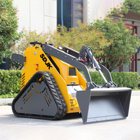 Mini-chargeuse sur chenilles multifonctionnelle agricole compacte diesel de Chine, mini-chargeuse sur chenilles