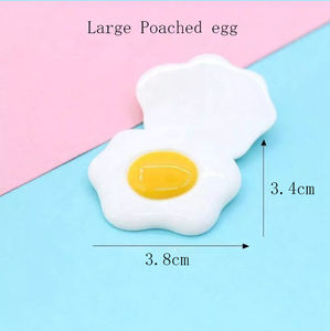 Adornos de resina de huevo frito para teléfono, Accesorios de belleza, materiales Diy - Product Image 5