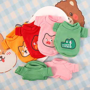 Cute Animal Print Crew Neck Sweatshirt <b>For</b> <b>Cats</b> And Dogs Fleece Lined Warm Winter Spring Autumn Pet <b>Clothes</b> - Product Image 3
