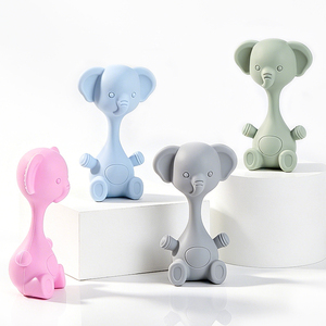 Juguete Sensorial para Bebés con Forma de Elefante, Sonidos Dobles de Chocalera, Mordedor de Silicona Suave para Mayores de 3 Meses - Product Image 1