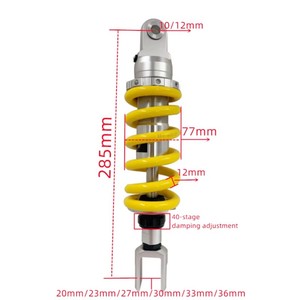 Resorte de 12mm 260mm 270mm 280mm 290mm 300mm 310mm 320mm amortiguador para Integra NC750D <span class=keywords><strong>NC750X</strong></span> Yamaha XJ6 600 N/NA SP/<span class=keywords><strong>ABS</strong></span> - Product Image 5