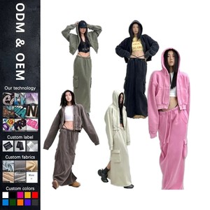 Clothing Manufacturers Custom Spring and Autumn Fashion Simple 345 Grams Hooded <strong>Cardigan</strong> Long Sleeve Sweatshirt <strong>for</strong> <strong>Women</strong> - Product Image 1