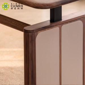 モダンデザイナー ウォールナット材 オフィススタンディングデスクセット - Product Image 5