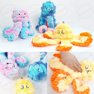 Giocattoli per cani resistenti di polpo blu Crinkle farciti per masticare grandi giocattoli per cani per tenerli occupati - Product Image 6