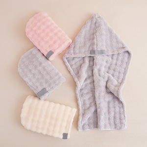 Bonnet de séchage pour cheveux Yohe en polaire corail épaissie, séchage rapide, usage domestique - Product Image 3