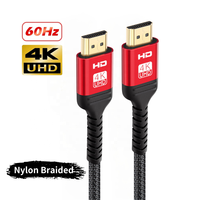 OEM ODM 1m 2m 3m haute vitesse 19 + 1 2.0v 4k 60Hz câble HDTV câble en nylon tressé et fibre optique active câble vidéo Hd