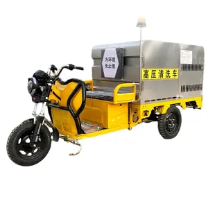Wholesale High-pressure Water Gun Three Wheel Road Washing Vehicle Electric Road Cleaning Sanitation Tricycle