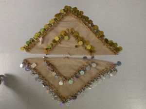 Sciarpa quadrata con paillettes colorate all'uncinetto da 30*30cm squisita e fazzoletto da sposa <span class=keywords><strong>Assyrian</strong></span> Yalikhta - Product Image 3