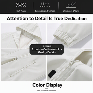 Chaqueta de Primavera 2026 para <span class=keywords><strong>Hombre</strong></span>, Superventas Transfronteriza, Versátil, con Capucha, para Senderismo al Aire Libre, Cortavientos, Venta al por Mayor OEM - Product Image 3