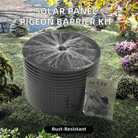 8in X 100ft facile à installer cadre en métal toit panneau solaire barrières de pigeon Kit de maille anti-imbrication avec rouleau de protection contre les oiseaux et les créatures