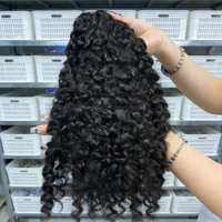 Perruques en cheveux humains vierges de haute qualité, coupe pixie bouclée, pour femmes noires, couleur noir naturel, vente en gros