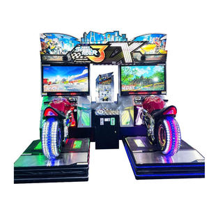 Console de jeu vidéo de course interactive 3D, style arcade rétro classique, à monnayeur, avec fonctionnalités sportives complètes et de conduite ultra-émotive - Product Image 6