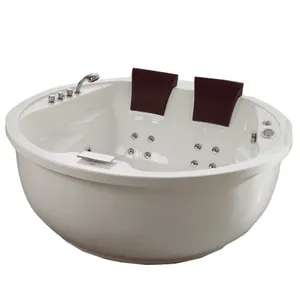 HS-B1574 Double round whirlpool tub/ freestanding whirlpool bathtub/ circle massage bathtub