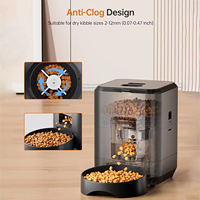 Comedero Automático Inteligente para Mascotas de 2L/67.63oz, Dispensador de Alimentos Lento, ABS de Grado Alimenticio, Acero Inoxidable, Universal 110-240V para Perros y Gatos