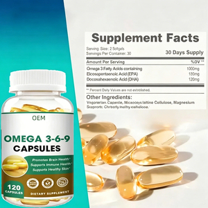 Cápsulas de Gel Suave Veganas OEM con Omega-3-6-9, Suplementos Halal, 1000 mg de Aceite de Pescado, Cápsulas de Gel Suave Omega 3 6 9 - Product Image 3