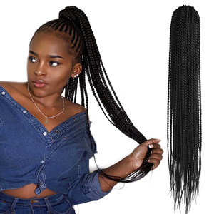 Offre Spéciale 28 pouces <span class=keywords><strong>de</strong></span> long cordon boîte tresses <span class=keywords><strong>queue</strong></span> <span class=keywords><strong>de</strong></span> <span class=keywords><strong>cheval</strong></span> à la mode <span class=keywords><strong>coiffure</strong></span> rapide 60 racines sans enchevêtrement et sans odeur <span class=keywords><strong>queue</strong></span> <span class=keywords><strong>de</strong></span> <span class=keywords><strong>cheval</strong></span> Afro - Product Image 3