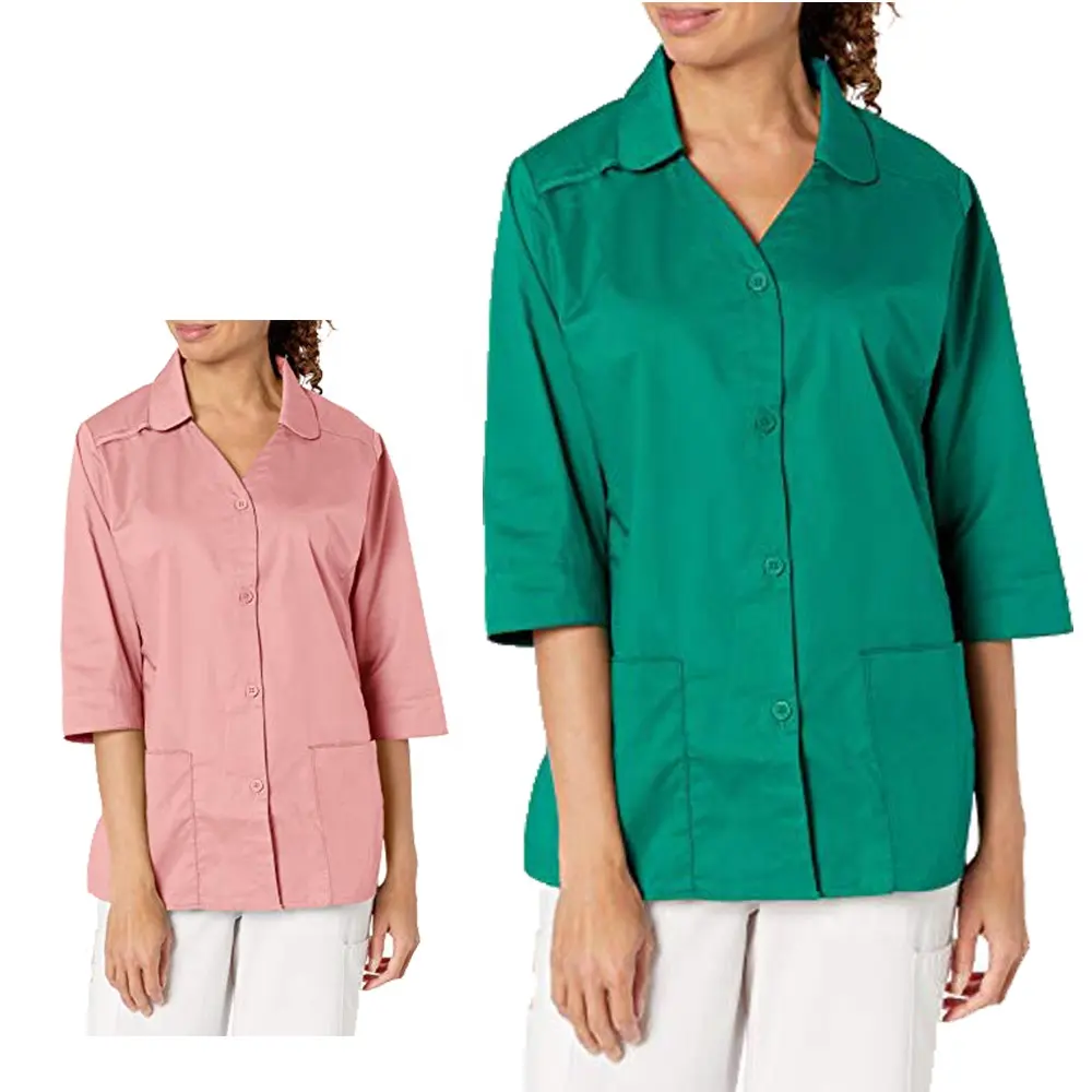 Billige Krankens ch wester Krankenhaus Uniformen Frauen Pflege Peelings Kittel Tops