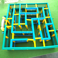 WINSUN Tobogán Acuático Inflable Gigante con Obstáculos, PVC de Alta Resistencia, Certificado CE, Capacidad >500 kg, Sin Plomo, Resistente al Fuego, para Equipos