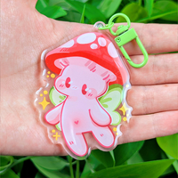 Porte-clés en acrylique transparent personnalisé de forme irrégulière, accessoire pour clés, design de dessin animé disponible